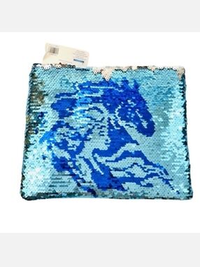 Frozen 2 Sequin Horse Pencil Case - Blue